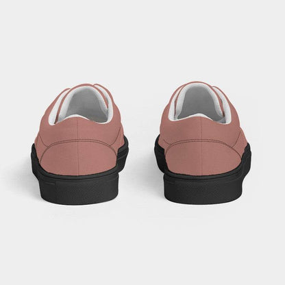 Brown-Pink Women's Canvas Sneakers (R-FM-ML) - Back
