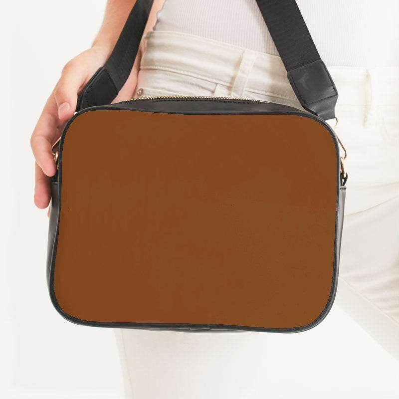 Brown Crossbody Bag (OR1-ME-DE) - Woman Front CloseUp