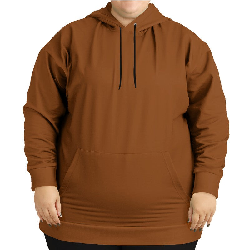 Brown Hoodie PLUS (OR1-ME-DE) - Woman Front PLUS