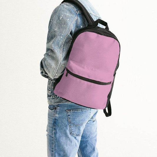 Bubblegum Pink Canvas Backpack (PIM2-MU-LI) - Man Back CloseUp