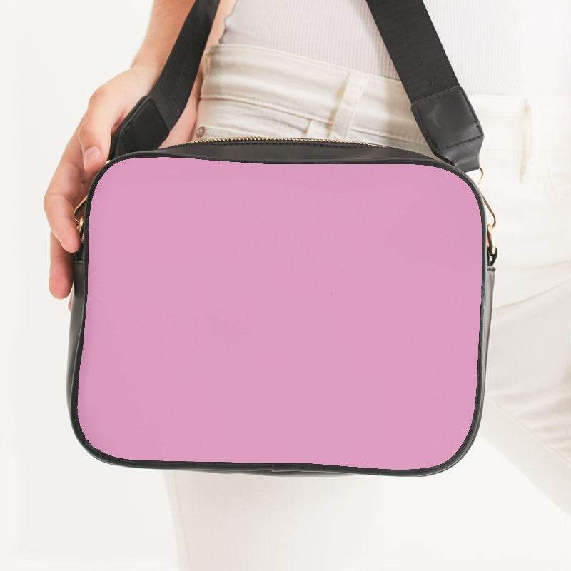 Bubblegum Pink Crossbody Bag (PIM2-MU-LI) - Woman Front CloseUp