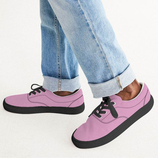 Bubblegum Pink Men's Canvas Sneakers (PIM2-MU-LI) - Man CloseUp
