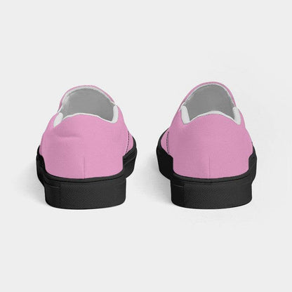 Bubblegum Pink Men's Slip-On Canvas Sneakers (PIM2-MU-LI) - Back