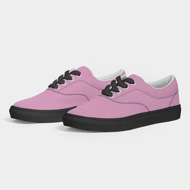 Bubblegum Pink Women's Canvas Sneakers (PIM2-MU-LI) - Side 3