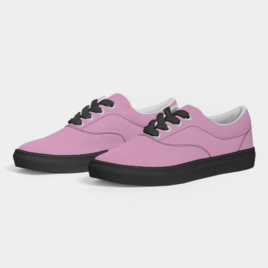 Bubblegum Pink Women's Canvas Sneakers (PIM2-MU-LI) - Side 3