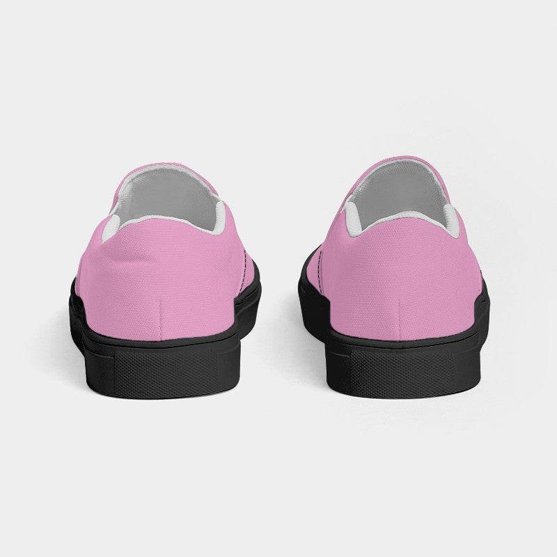 Bubblegum Pink Women's Slip-On Canvas Sneakers (PIM2-MU-LI) - Back
