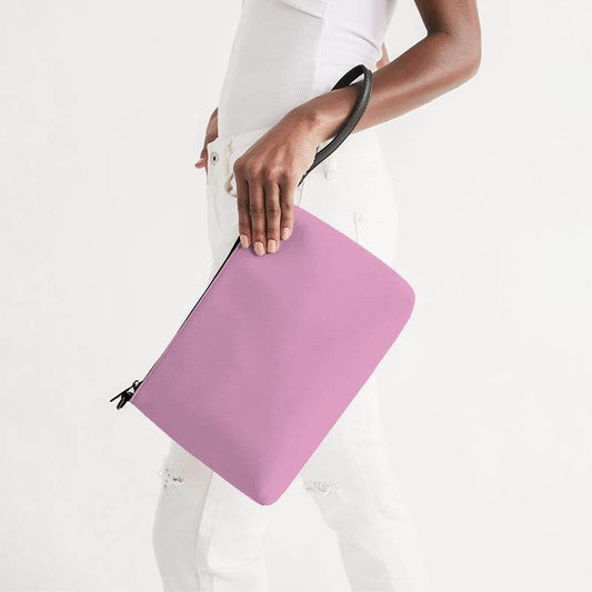 Bubblegum Pink Zip Pouch (PIM2-MU-LI) - Side Holding
