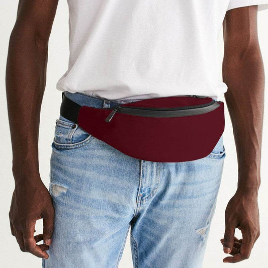 Burgundy Belt Bag (RPI2-MU-DE) - Man Front CloseUp
