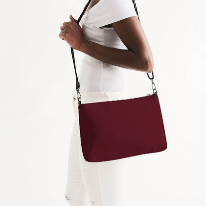 Burgundy Zip Pouch (RPI2-MU-DE) - Side CloseUp