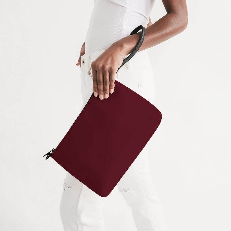 Burgundy Zip Pouch (RPI2-MU-DE) - Side Holding