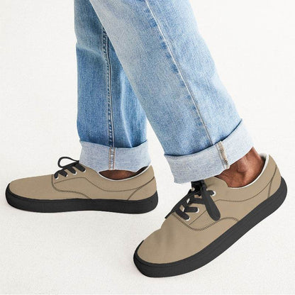 Burlap Men's Canvas Sneakers (YO2-FM-ML) - Man CloseUp