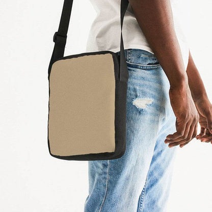 Burlap Messenger Pouch (YO2-FM-ML) - Man Side CloseUp