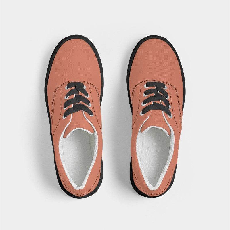 Burnt Sienna Men's Canvas Sneakers (OR3-ME-ML) - Top