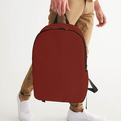 Burnt Umber Waterproof Backpack (R-MU-DA) - Man Holding CloseUp