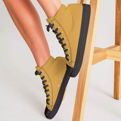Butterscotch Women's High-Top Canvas Sneakers (YO2-CL-ME) - Woman CloseUp