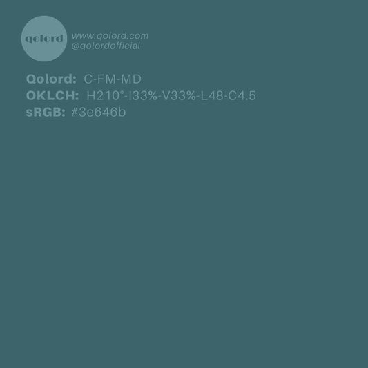 Medium-Dark Fully-Muted Cyan | C-FM-MD