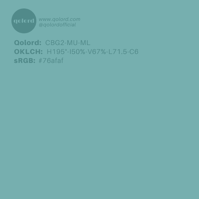 Medium-Light Muted Blue-Green | CBG2-MU-ML