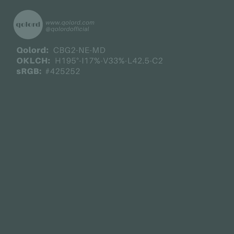 Medium-Dark Neutral Blue-Green | CBG2-NE-MD