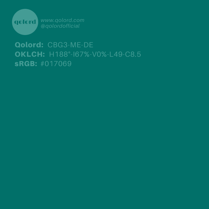 Deep Medium Blue-Green | CBG3-ME-DE