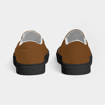 Caramel Women's Slip-On Canvas Sneakers (O-MU-DA) - Back