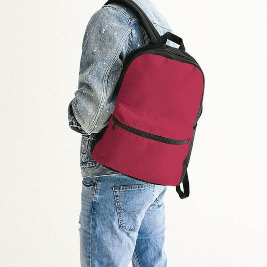 Cardinal Red Canvas Backpack (RPI2-CL-DE) - Man Back CloseUp