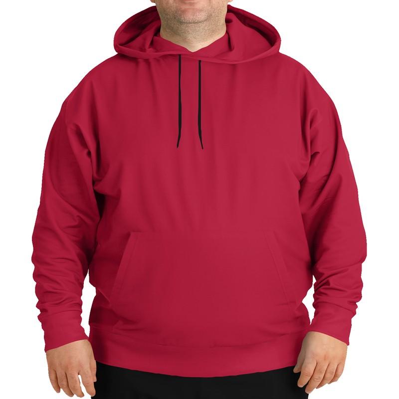 Cardinal Red Hoodie (C0M100Y75K30) - Man Front PLUS