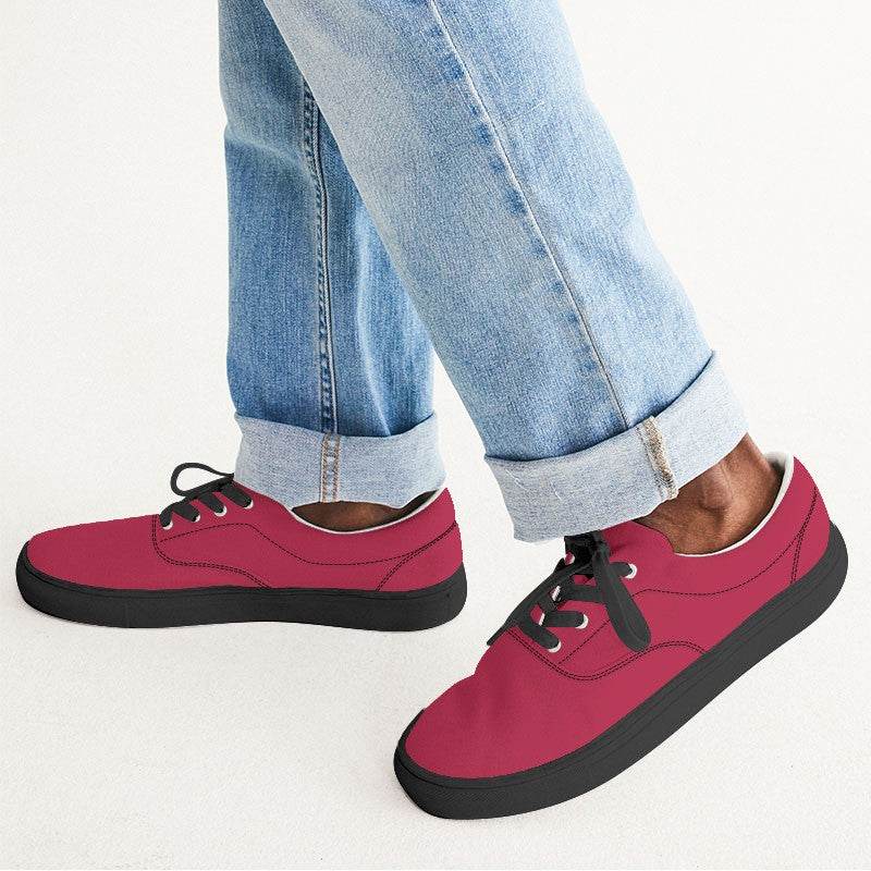Cardinal Red Men's Canvas Sneakers (RPI2-CL-DE) - Man CloseUp