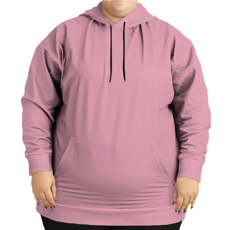 Carnation Pink Hoodie PLUS (PI-FM-LG) - Woman Front PLUS