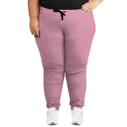 Carnation Pink Joggers PLUS (PI-FM-LG) - Woman Front PLUS
