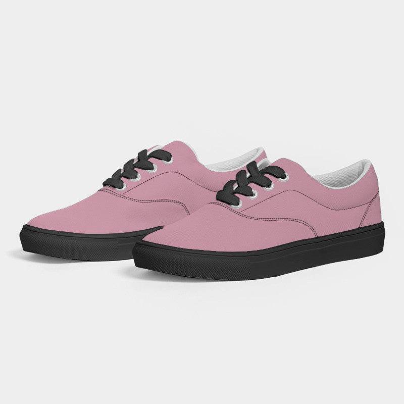 Carnation Pink Women's Canvas Sneakers (PI-FM-LG) - Side 3