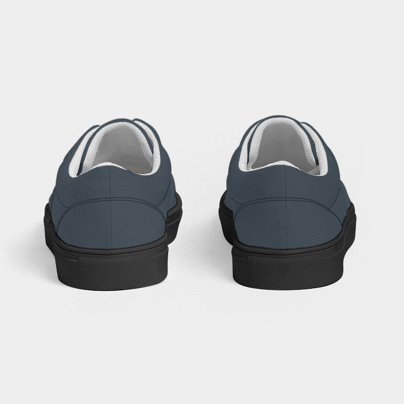 Charcoal Men's Canvas Sneakers (B-NE-MD) - Back