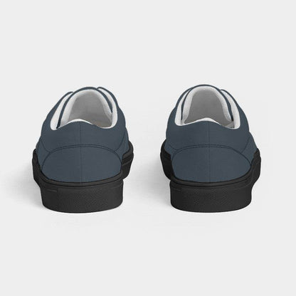 Charcoal Men's Canvas Sneakers (B-NE-MD) - Back