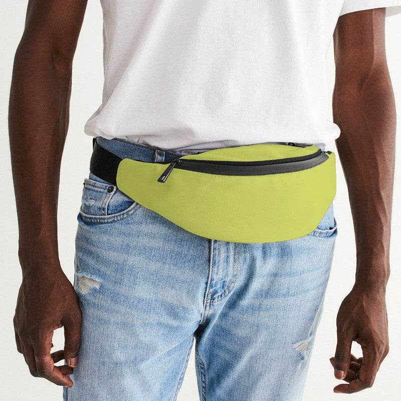 Chartreuse Yellow Belt Bag (LY1-CL-LI) - Man Front CloseUp