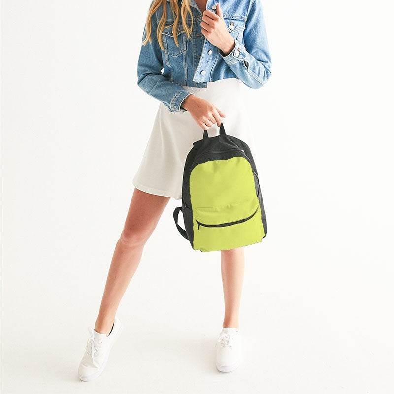 Chartreuse Yellow Canvas Backpack (LY1-CL-LI) - Woman