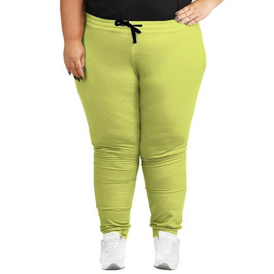 Chartreuse Yellow Joggers PLUS (LY1-CL-LI) - Woman Front PLUS
