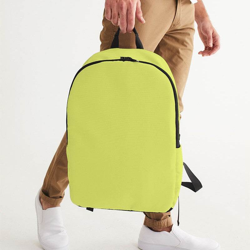 Chartreuse Yellow Waterproof Backpack (LY1-CL-LI) - Man Holding CloseUp