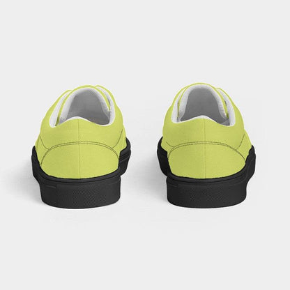 Chartreuse Yellow Women's Canvas Sneakers (LY1-CL-LI) - Back