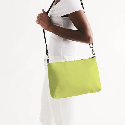 Chartreuse Yellow Zip Pouch (LY1-CL-LI) - Side CloseUp