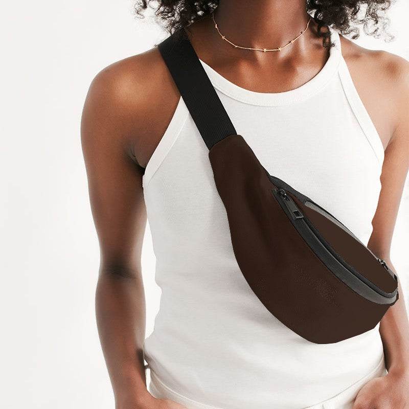 Chocolate Belt Bag (OR2-FM-DE) - Woman Front CloseUp