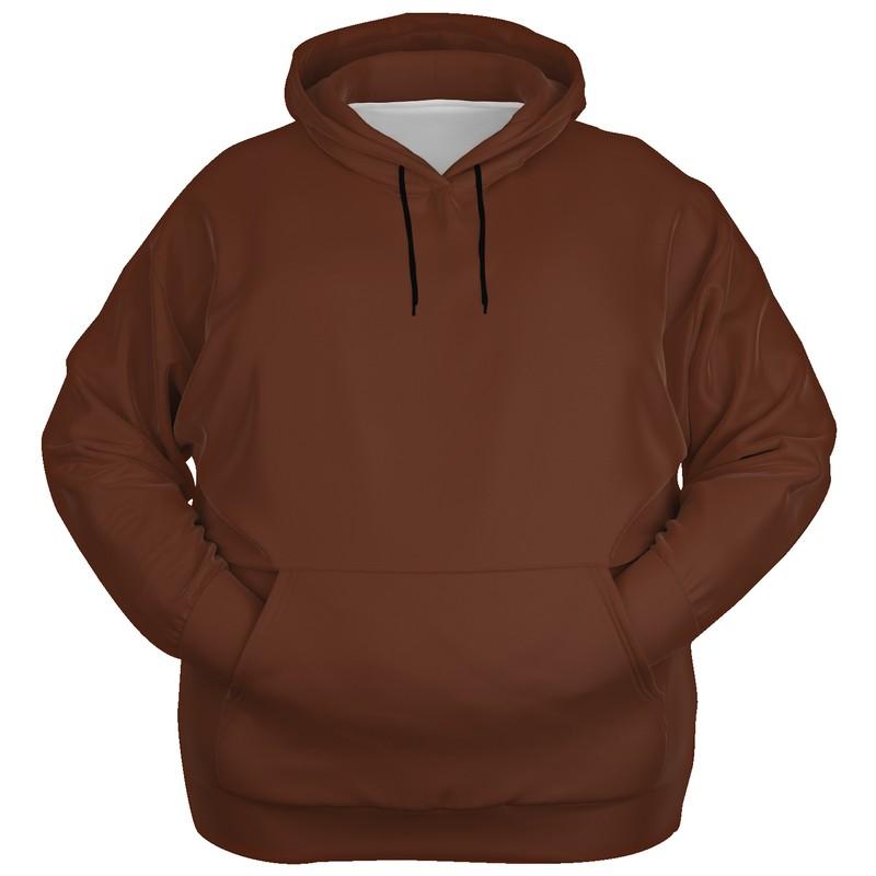 Chocolate Brown Hoodie (C0M60Y60K80) - Ghost Front PLUS