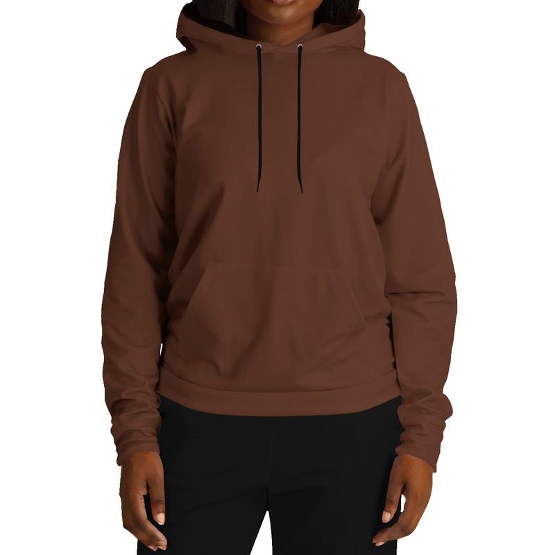 Chocolate Brown Hoodie (C0M60Y60K80) - Woman Front