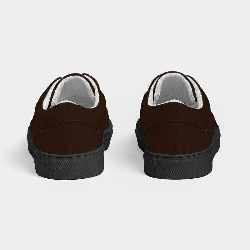 Chocolate Men's Canvas Sneakers (OR2-FM-DE) - Back