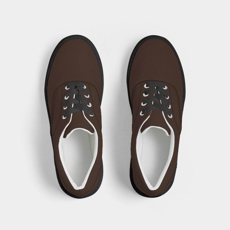 Chocolate Men's Canvas Sneakers (OR2-FM-DE) - Top