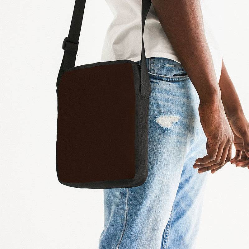 Chocolate Messenger Pouch (OR2-FM-DE) - Man Side CloseUp