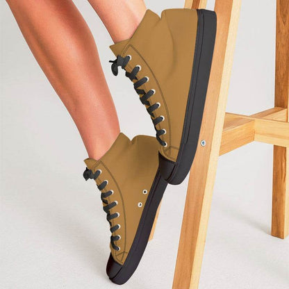 Cinnamon Women's High-Top Canvas Sneakers (YO3-ME-MD) - Woman CloseUp
