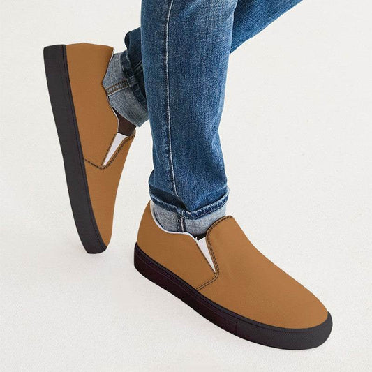 Clay Men's Slip-On Canvas Sneakers (O-ME-MD) - Man CloseUp