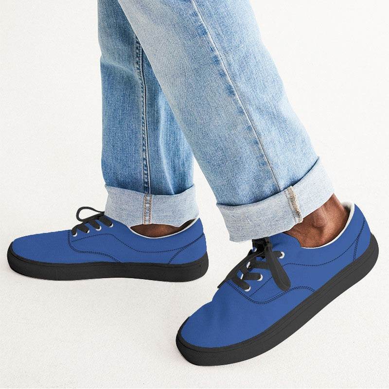 Cobalt Men's Canvas Sneakers (IB1-BR-ME) - Man CloseUp