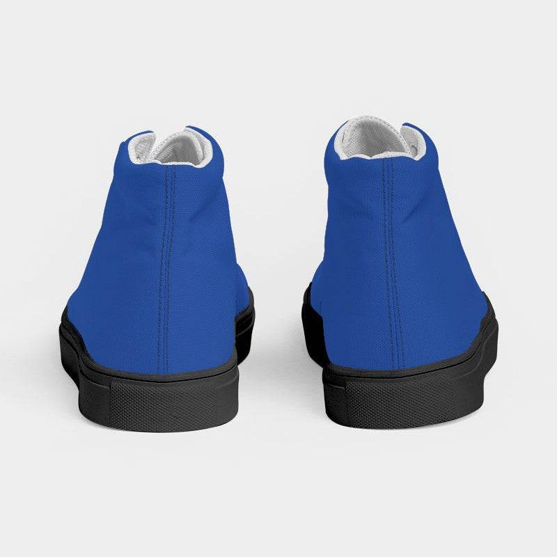 Cobalt Women's High-Top Canvas Sneakers (IB1-BR-ME) - Back