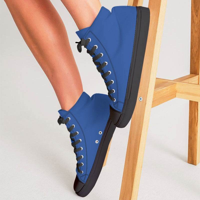 Cobalt Women's High-Top Canvas Sneakers (IB1-BR-ME) - Woman CloseUp
