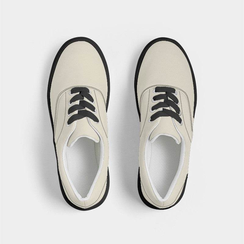 Coconut Milk Women's Canvas Sneakers (Y-NE-LI) - Top